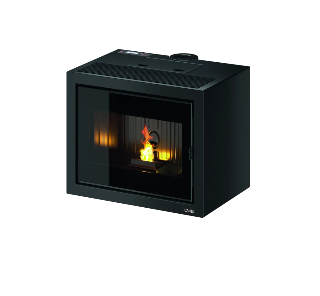 Tänd svart pelletskamin