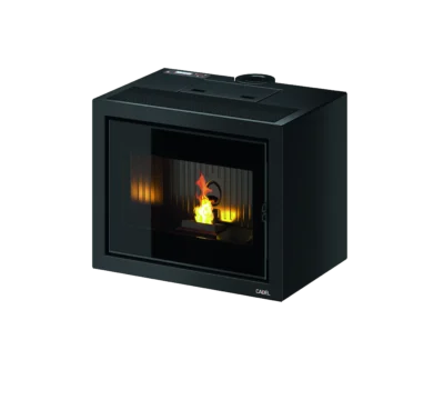 Tänd svart pelletskamin