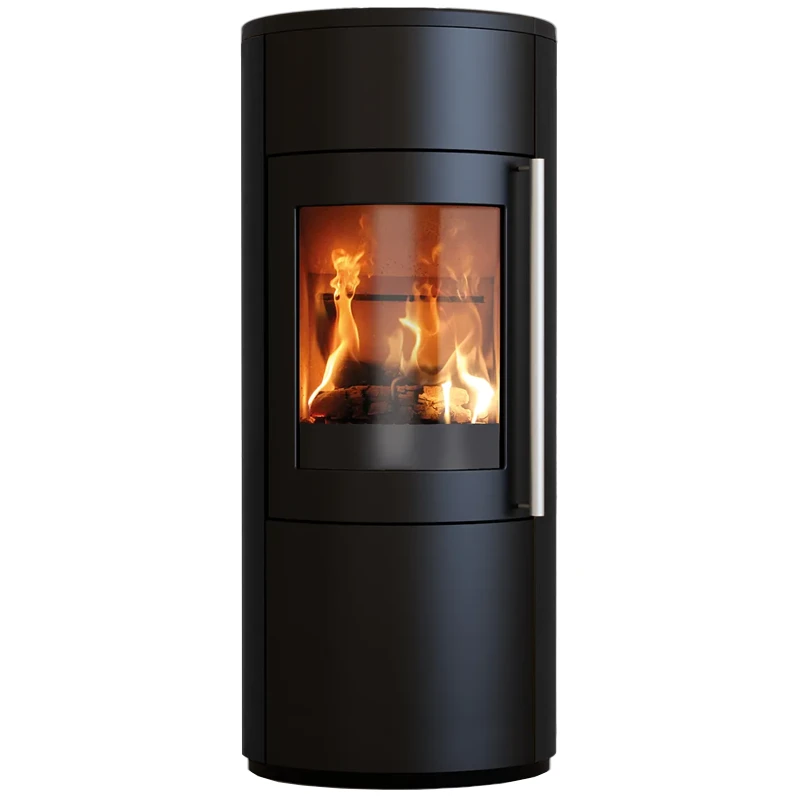 Tänd hybridkamin i bronsutförande mot en vit bakgrund